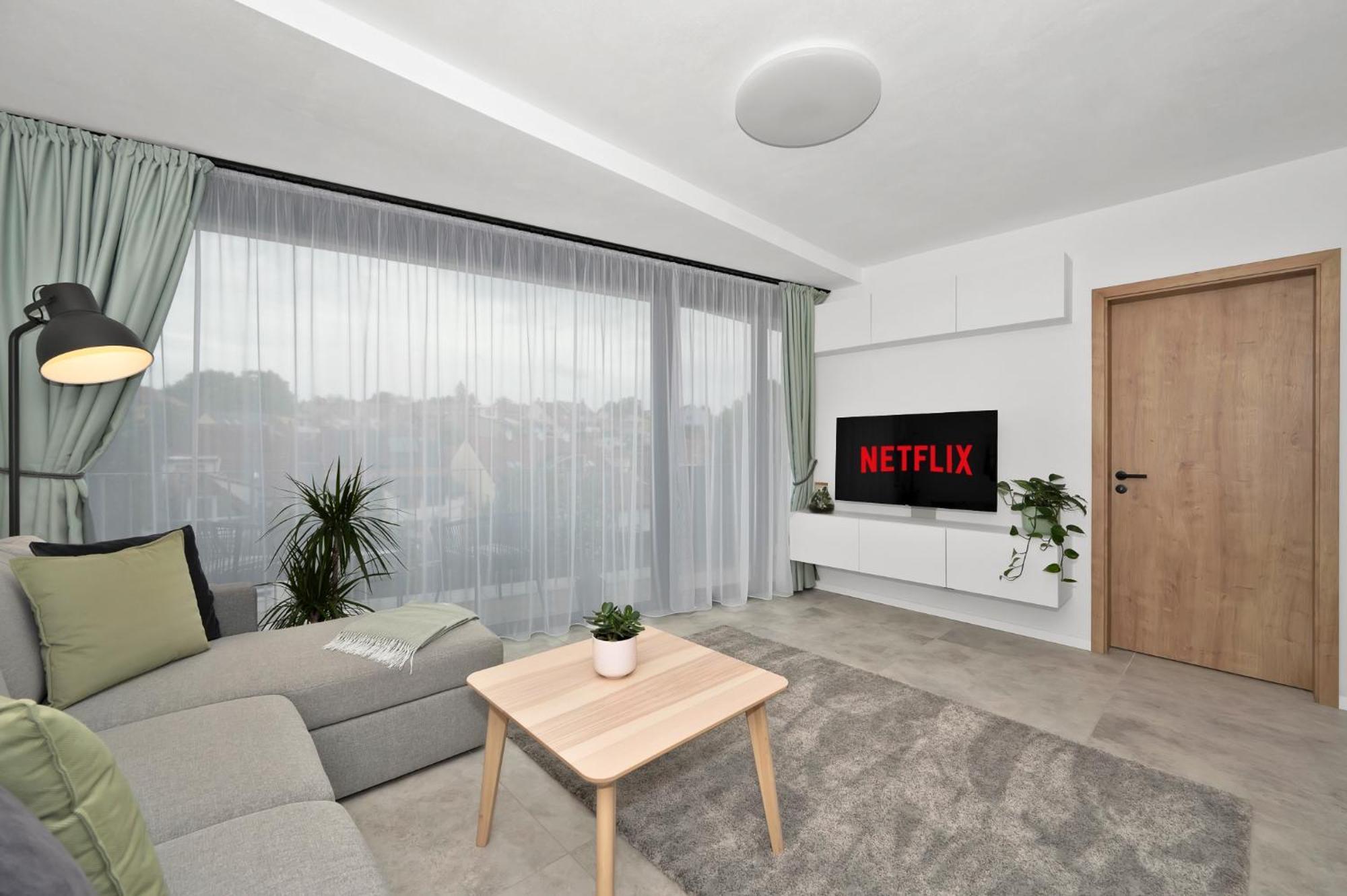 Fully Equipped Apartments With Terraces, Free Garage Parking, Netflix & Ac - By Apartmany Slapanice Cz ภายนอก รูปภาพ